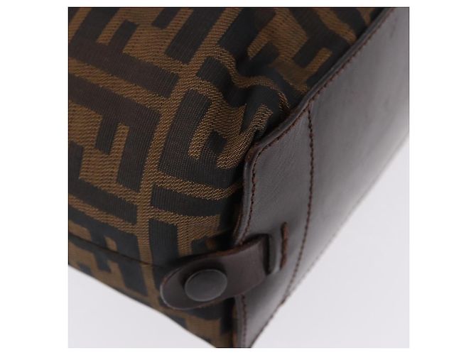 FENDI Zucca Canvas Hand Bag Black Brown - vista 15