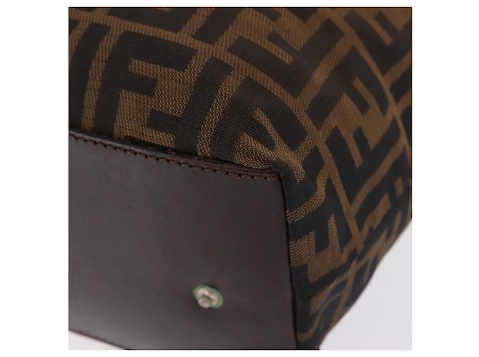 FENDI Zucca Canvas Hand Bag Black Brown - vista 16