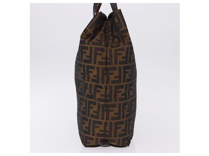 FENDI Zucca Canvas Hand Bag Black Brown - vista 3