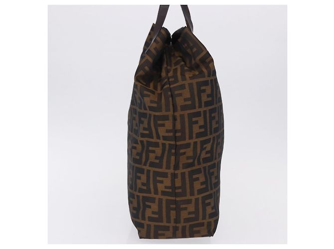 FENDI Zucca Canvas Hand Bag Black Brown - vista 4