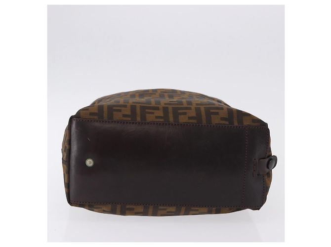FENDI Zucca Canvas Hand Bag Black Brown - vista 5