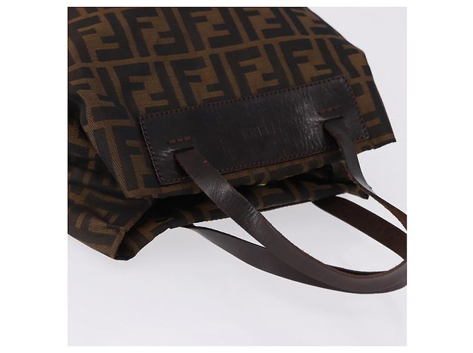 FENDI Zucca Canvas Hand Bag Black Brown - vista 6