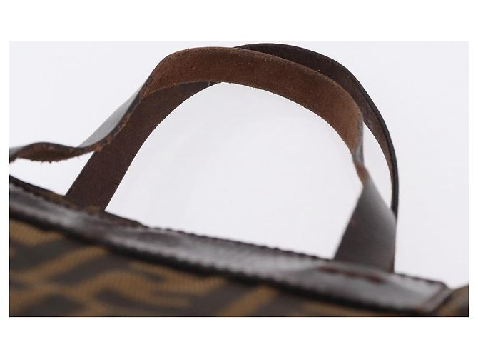 FENDI Zucca Canvas Hand Bag Black Brown - vista 8