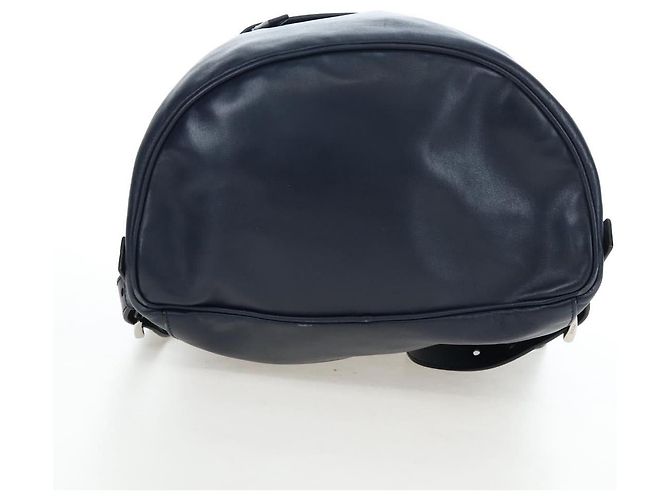 PRADA Backpack Leather Navy Silver - view 5