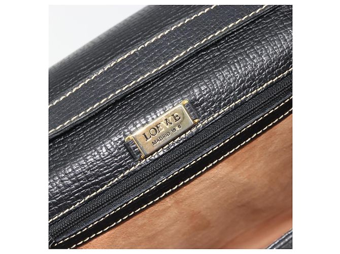 LOEWE Velazquez Hand Bag Leather 2way Black - vista 11