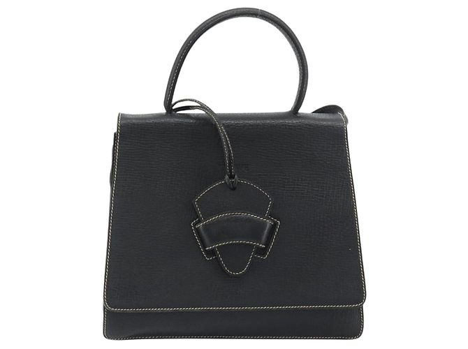 LOEWE Velazquez Hand Bag Leather 2way Black - vista 13