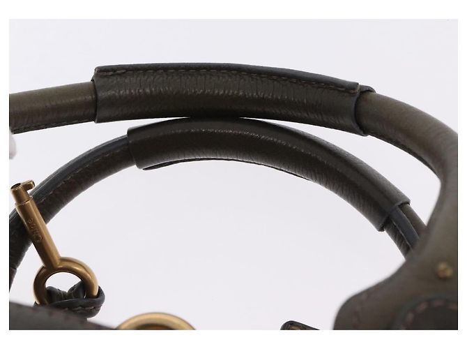 Chloé Chloe Paddington Hand Bag Leather Khaki Silver gold - vista 14