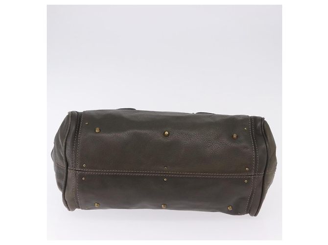 Chloé Chloe Paddington Hand Bag Leather Khaki Silver gold - vista 5