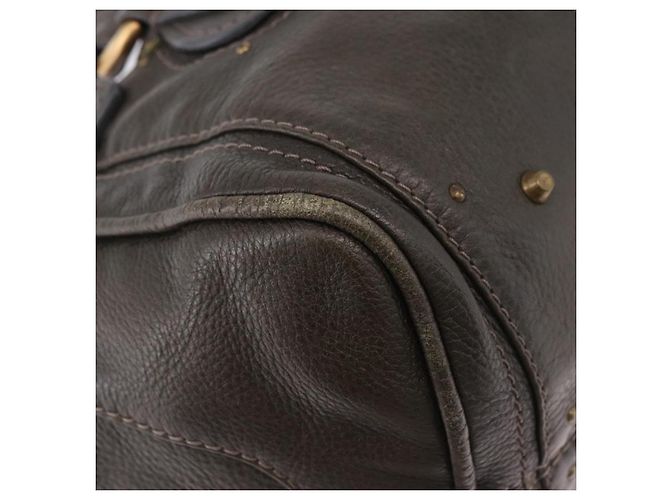 Chloé Chloe Paddington Hand Bag Leather Khaki Silver gold - vista 8