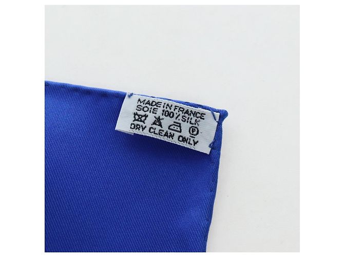 Hermès HERMES Carre 90 Scarf  Grands Fonds  Silk Blue - vista 14