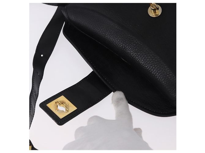 Céline CELINE Shoulder Bag Leather Black Gold - vista 10