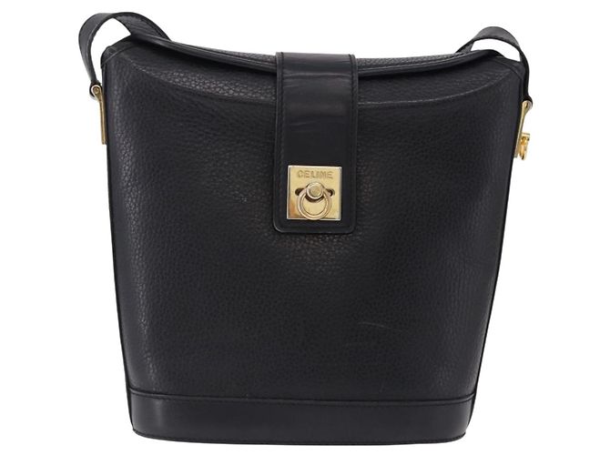 Céline CELINE Shoulder Bag Leather Black Gold - vista 13