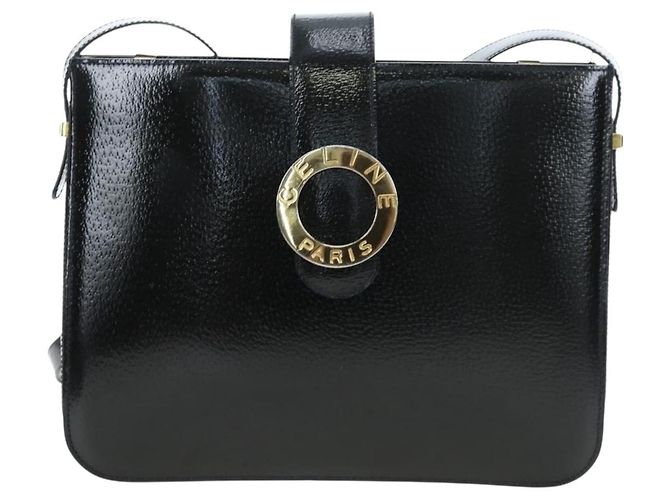 Céline CELINE Shoulder Bag Patent leather Green Gold - vista 13