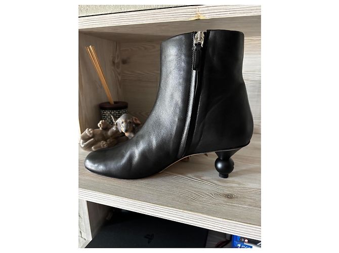 Weekend Max Mara Botines de piel negros - vista 2
