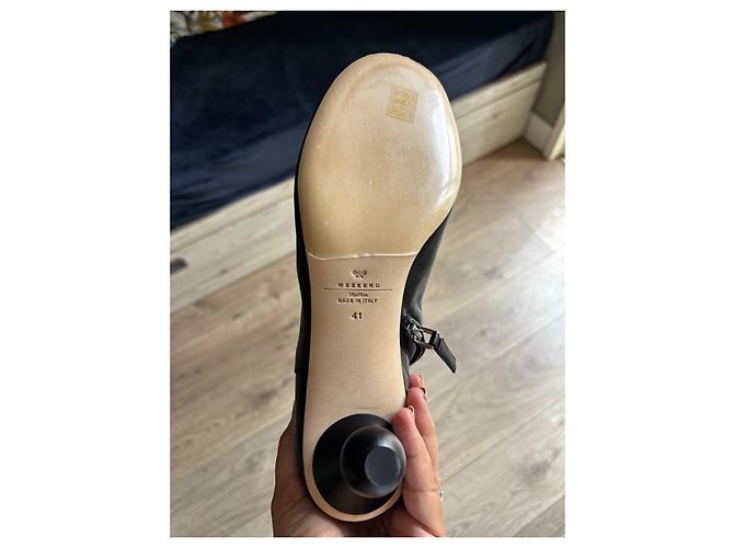 Weekend Max Mara Botines de piel negros - vista 5