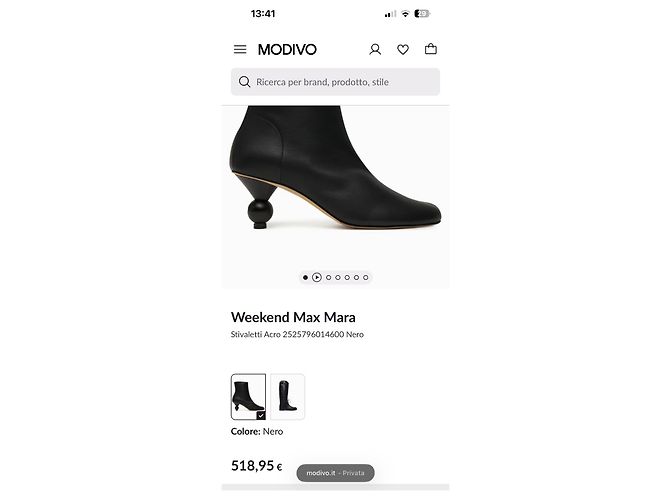 Weekend Max Mara Botines de piel negros - vista 6