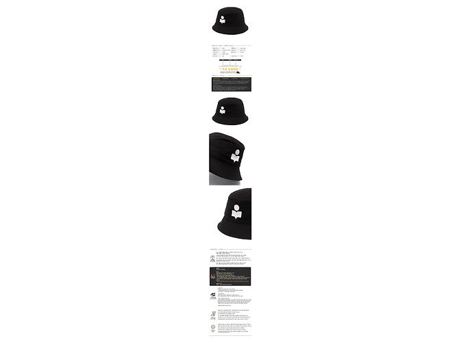Isabel Marant Cappello Bucket ricamato Black Ecru Bianco - vista 2
