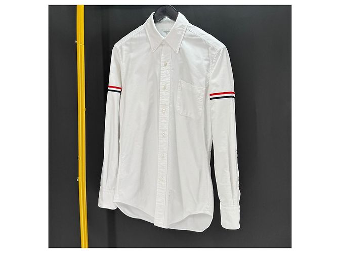 Thom Browne Camicia in cotone Oxford White Bianco - vista 11