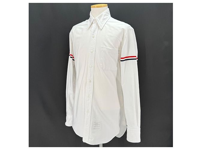 Thom Browne Camicia in cotone Oxford White Bianco - vista 4