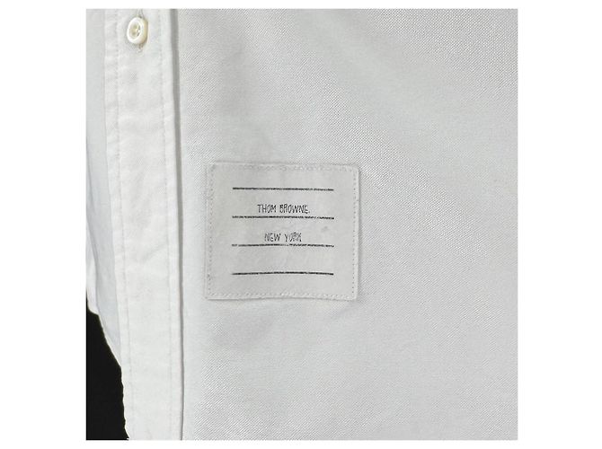 Thom Browne Camicia in cotone Oxford White Bianco - vista 9