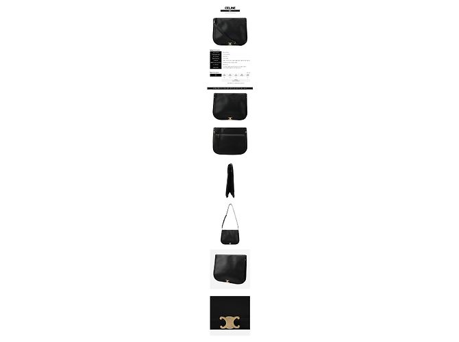 Céline Borsa Triope Versace Suppl in pelle d'agnello lucida nera Nero - vista 2