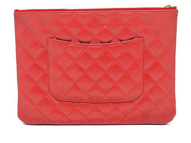 Chanel Clutch in pelle d'agnello New Medium Rosa - vista 3