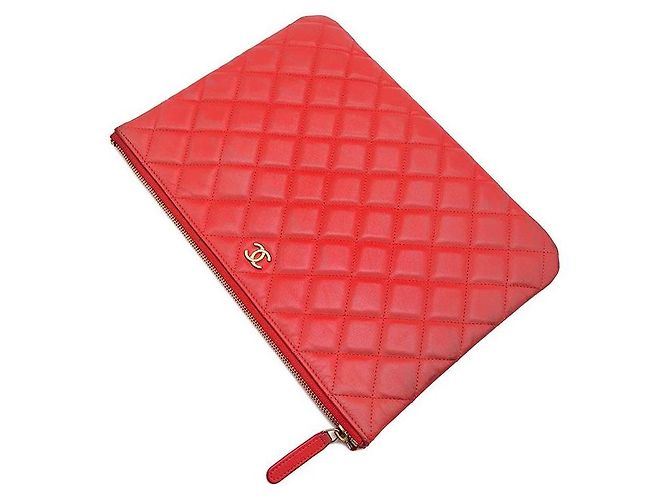 Chanel Clutch in pelle d'agnello New Medium Rosa - vista 4