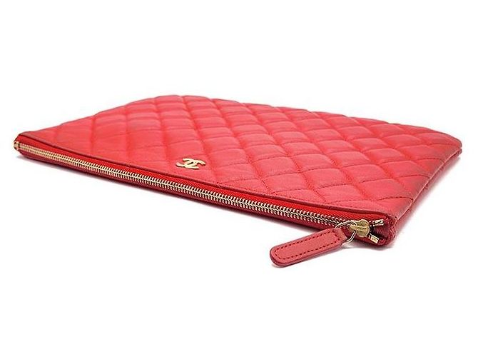 Chanel Clutch in pelle d'agnello New Medium Rosa - vista 5