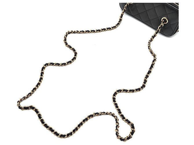 Chanel Borsa crossbody Vanity con catena in pelle di agnello Nero - vista 5