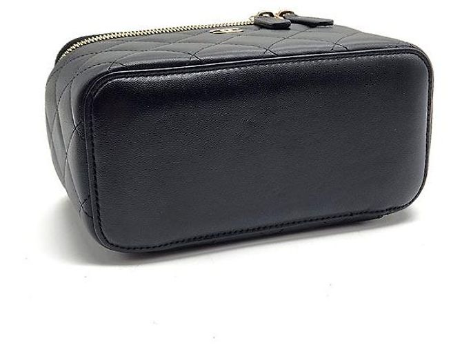 Chanel Borsa crossbody Vanity con catena in pelle di agnello Nero - vista 7
