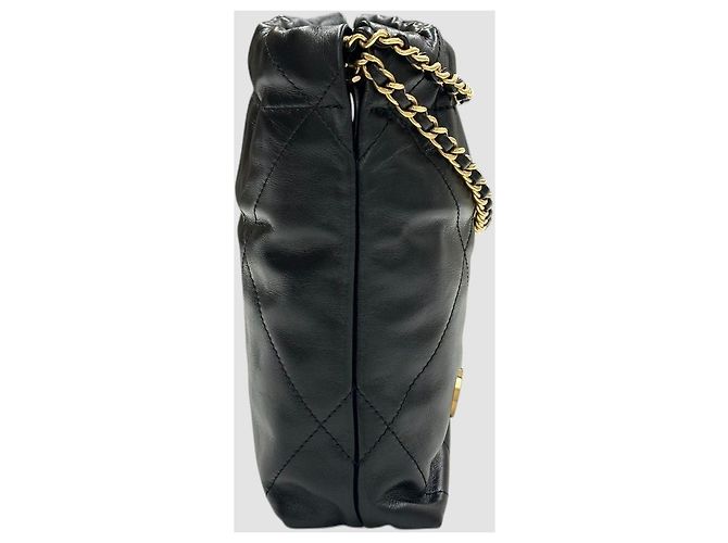Chanel Mini Bag 22 Nero in Pelle di Vitello - vista 4