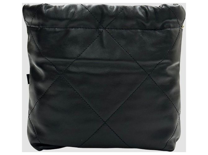 Chanel Mini Bag 22 Nero in Pelle di Vitello - vista 8