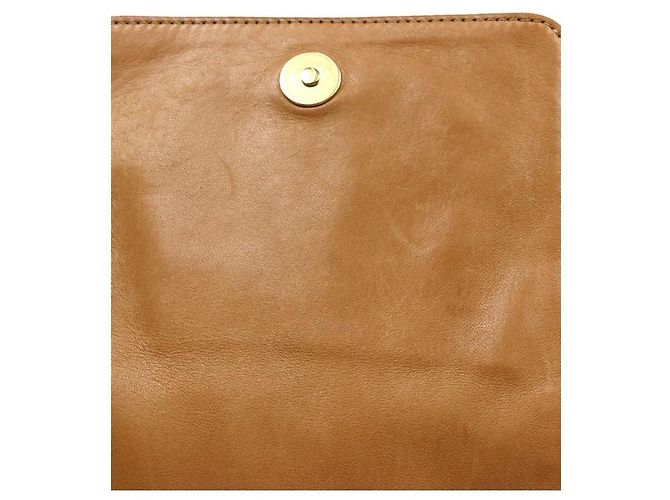 Chanel Borsa a tracolla a fisarmonica con catena in camoscio marrone - vista 9