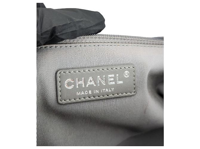 Chanel Bolso de hombro Boy grande plateado Plata - vista 13