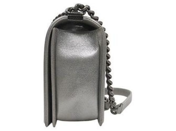 Chanel Bolso de hombro Boy grande plateado Plata - vista 2