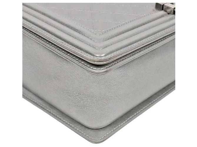 Chanel Bolso de hombro Boy grande plateado Plata - vista 6
