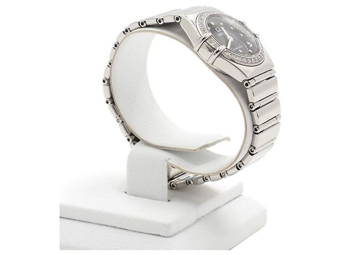 Omega Relógio de Quartzo para Mulher Constellation com Bisel de Diamantes Preto - vista 4