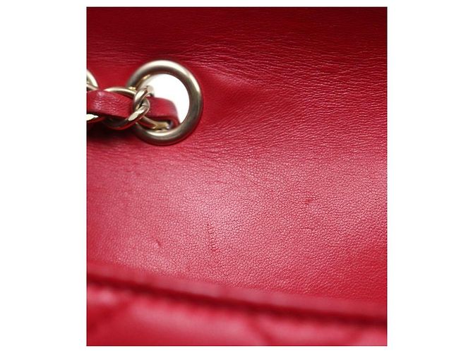 Chanel Borsa a tracolla matelassé rossa con patta Rosso - vista 11