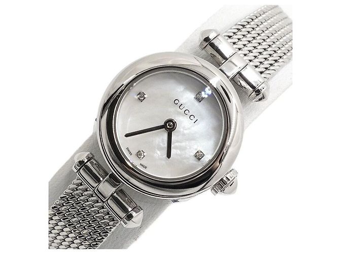 Gucci Reloj de acero quartz para mujer con esfera de diamantes Blanco - vista 2