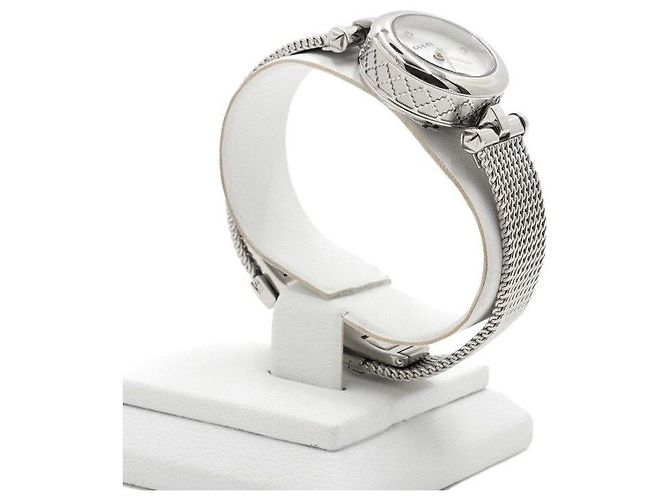Gucci Reloj de acero quartz para mujer con esfera de diamantes Blanco - vista 4