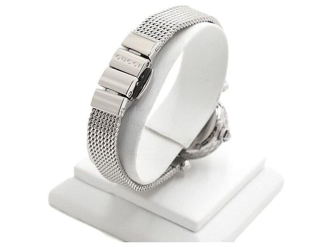 Gucci Reloj de acero quartz para mujer con esfera de diamantes Blanco - vista 5