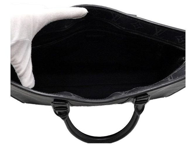 Louis Vuitton Monogram Eclipse Sac Plat Horizontal Borsa Business da Uomo Tote e Borsa a Tracolla - vista 6