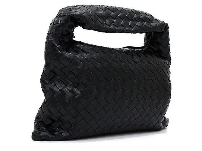 Bottega Veneta Borsa hobo tote piccola Intrecciato nera Nero - vista 3