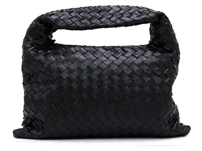 Bottega Veneta Borsa hobo tote piccola Intrecciato nera Nero - vista 4