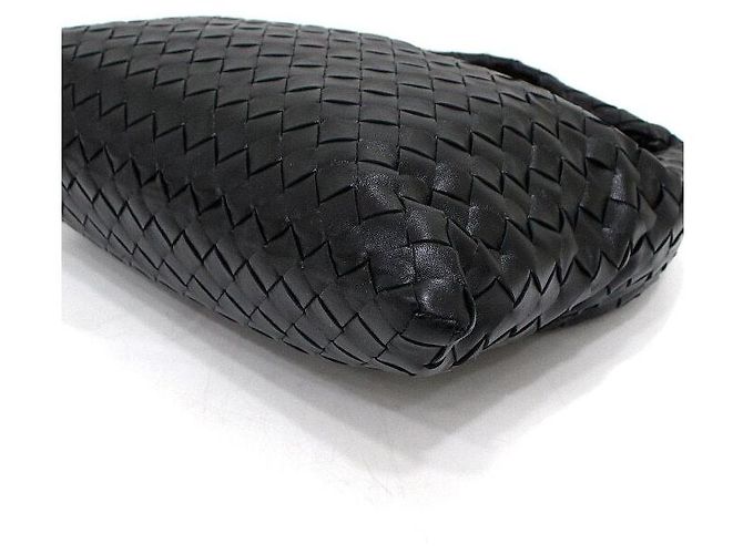 Bottega Veneta Borsa hobo tote piccola Intrecciato nera Nero - vista 7