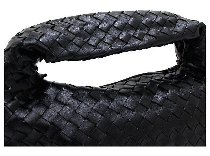 Bottega Veneta Borsa hobo tote piccola Intrecciato nera Nero - vista 8