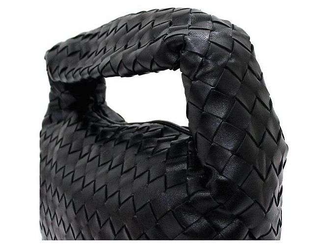 Bottega Veneta Borsa hobo tote piccola Intrecciato nera Nero - vista 9