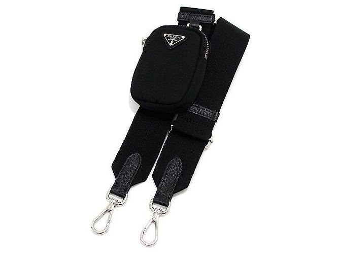 Prada Borsa a spalla e crossbody multi Hobo Re-Edition in Tessuto nero - vista 11
