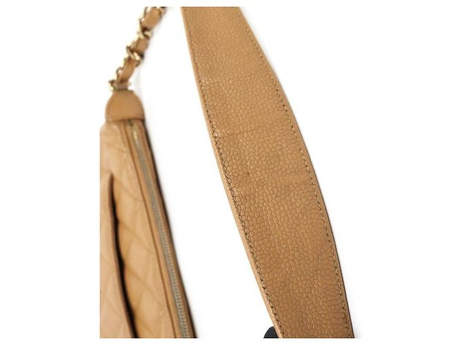 Chanel Borsa a tracolla Beige Caviar Big CC Chain Marrone - vista 11
