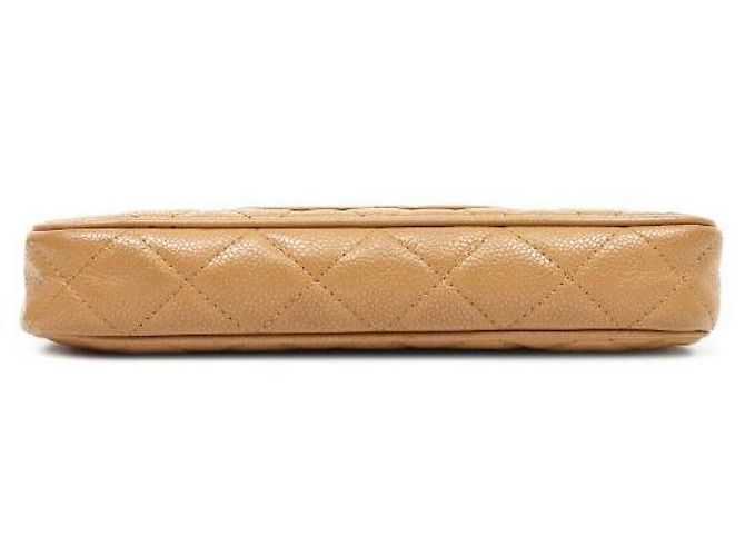 Chanel Borsa a tracolla Beige Caviar Big CC Chain Marrone - vista 4